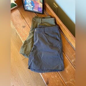 Two pairs Patagonia Quandary Shorts size 8
